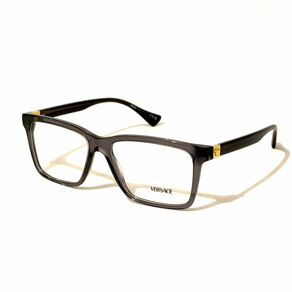 Versace Dark Gray Rectangular Eyewear - image 2